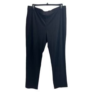 Susan Graver Women Pants Sz XL Regular Faux Suede Leggings Black A367786 Stretch